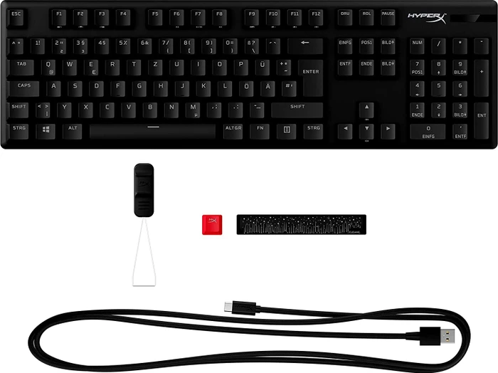 HP HyperX Alloy Origins PBT, LEDs RGB, HyperX RED, USB, DE