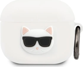 Karl Lagerfeld AirPods 3 Case Glitter Choupette weiß