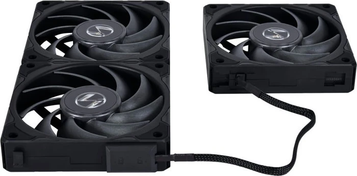 Lian Li Uni Fan P28, schwarz, Lüftersteuerung, 120mm, 3er-Pack