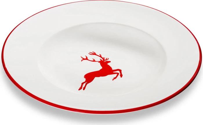 Gmundner Keramik Rubinroter Hirsch Pastateller Gourmet 29cm