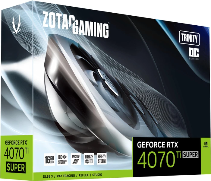 Zotac Gaming GeForce RTX 4070 Ti SUPER Trinity OC, 16GB GDDR6X, HDMI, 3x DP