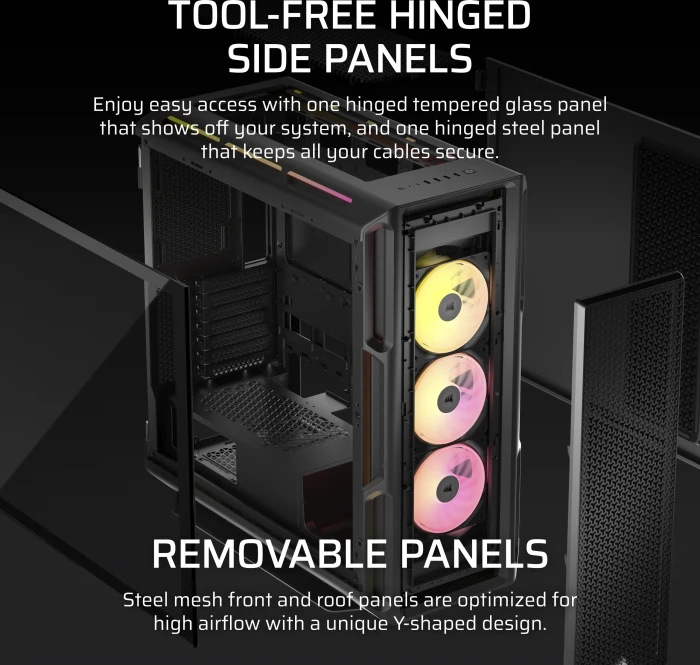 Corsair iCUE LINK 5000T LX RGB, schwarz, Glasfenster