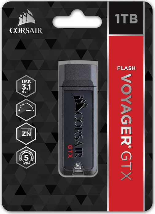 Corsair Flash Voyager GTX USB 3.1 Gen 1 1TB, USB-A, USB 3.2 Gen 1×1