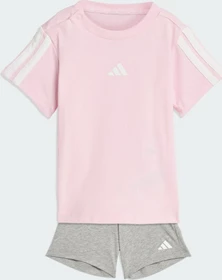 adidas Essentials 3-Streifen Set clear pink/white (Junior)