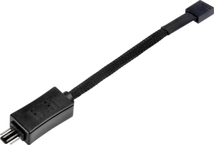SilverStone CPF05, 4-Pin Verlängerung, sleeved, schwarz