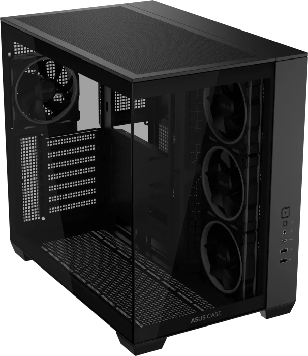 ASUS A32 Plus TG ARGB, schwarz, Glasfenster