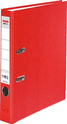 Herlitz maX.file nature plus Ordner 2-Ring, 50mm, A4, rot (10841641)