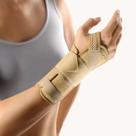 Bort Medical ManuStabil kurz Handgelenkbandage links Größe L beige, 1 Stück