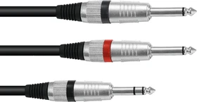 Omnitronic Adapterkabel Klinke/2x Klinke 3.0m