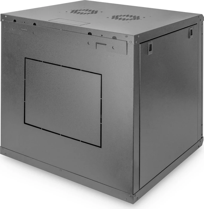 Digitus Professional Dynamic Basic Serie Wandschrank 12HE, montiert, Sicherheitsglastür, IP20, RAL 9005, 600mm tief