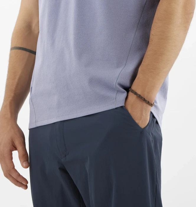 Salomon Trackline Poloshirt kurzarm blue granite (Herren)