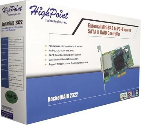 HighPoint RocketRAID 2322, PCIe x4