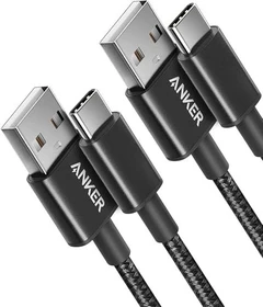 Anker USB Adapterkabel, USB-A [Stecker] auf USB-C [Stecker], schwarz, 0.9m, 2er-Pack