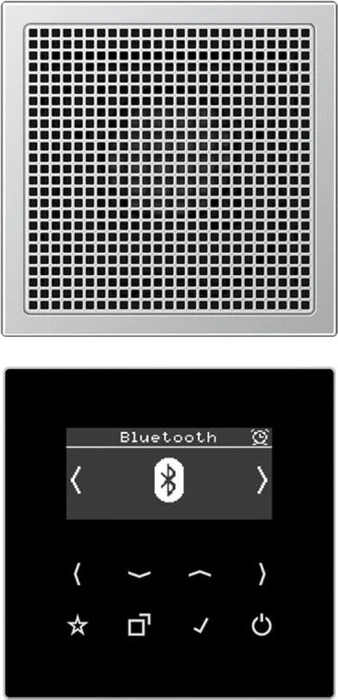 Jung Serie LS Smart Radio DAB+ Bluetooth Set Mono, aluminium