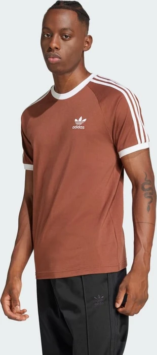 adidas Adicolor Classics 3-Streifen T-Shirt kurzarm preloved brown (Herren)