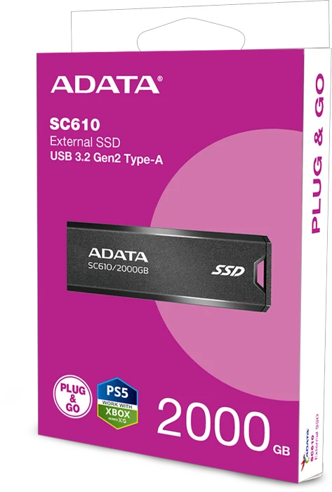 ADATA SC610 2TB, USB-A, USB 3.2 Gen 2×1
