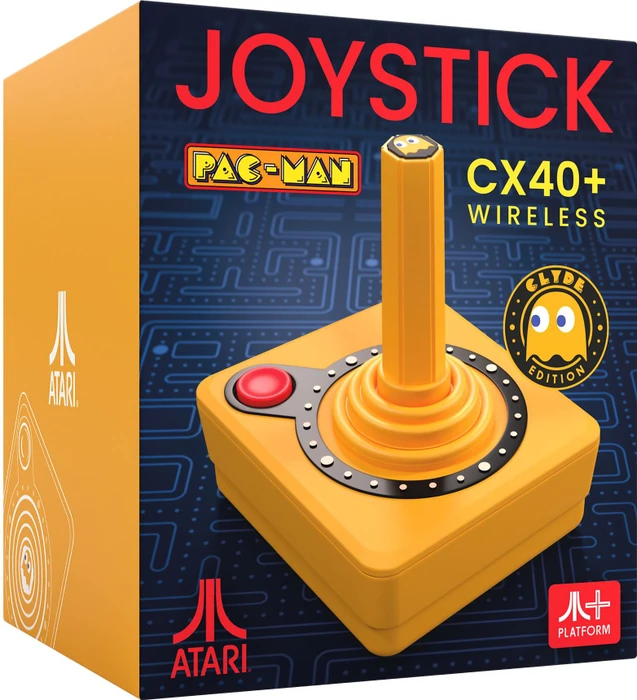 Atari CX40+ Wireless Joystick Ghost Edition Clyde orange