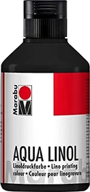 Marabu Aqua Linoldruckfarbe, schwarz, 250ml