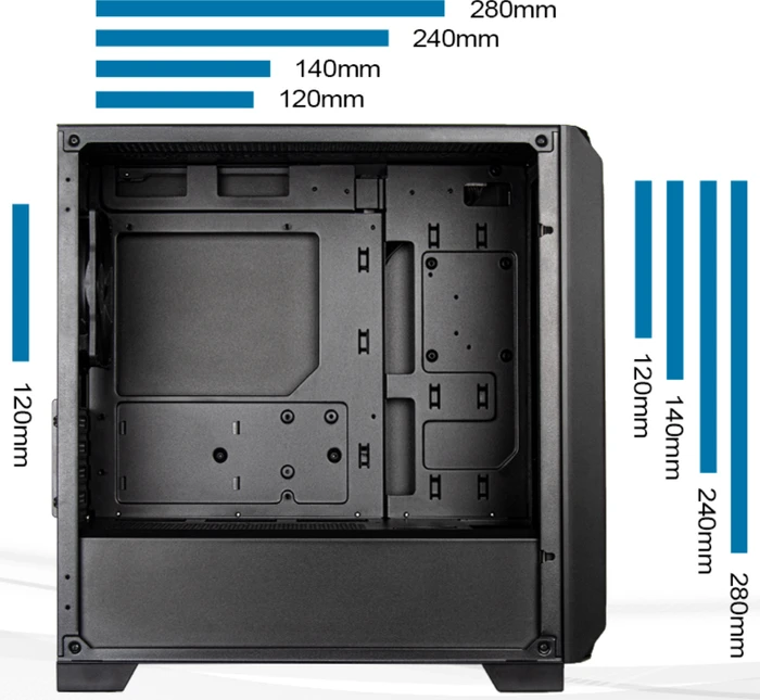 SilverStone Fara 312Z, schwarz, Glasfenster