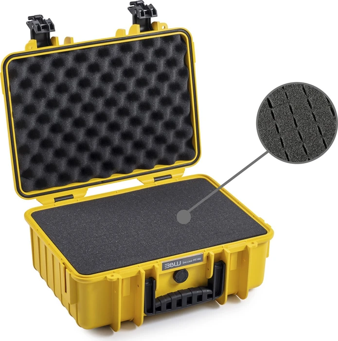 B&W International Outdoor Case PP.166 Typ 4000 Koffer mit Schaumstoffeinsatz gelb