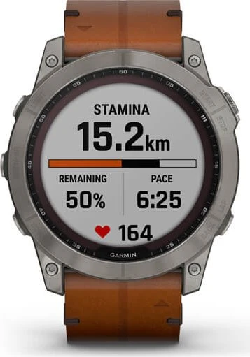 Garmin Fenix 7X Sapphire Solar titanium/chestnut