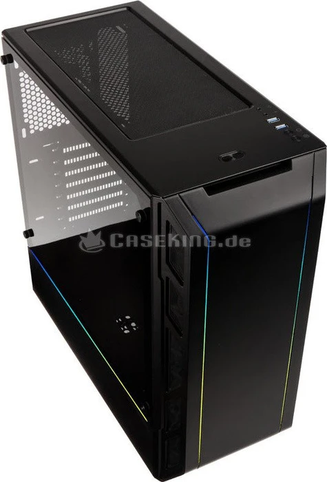 Phanteks Eclipse P350X schwarz, Glasfenster