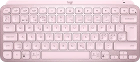 Logitech MX Keys Mini, rosa, LEDs weiß, Logi Bolt, Rose, USB/Bluetooth, ND