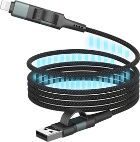 Ansmann Magnetisches 4in1 Ladekabel 1.2m schwarz