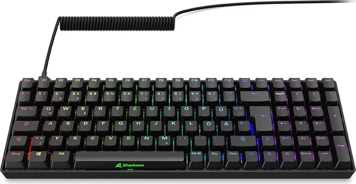 Sharkoon Skiller SGK50 S2, schwarz, LEDs RGB, hot-swap, Gateron YELLOW, USB, DE
