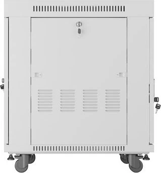 Lanberg 19" Rackschrank 15HE, LCD, freistehend, Flat Pack, V2, Glastür, IP20, RAL 7035, 800mm tief