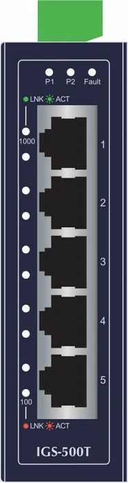 Planet IGS-500T Industrial Railmount Gigabit Switch, 5x RJ-45