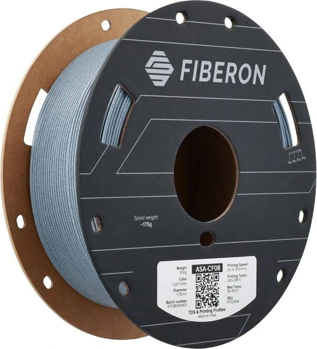 Polymaker Fiberon ASA-CF08, Hellgrau, Spule, 1.75mm, 500g