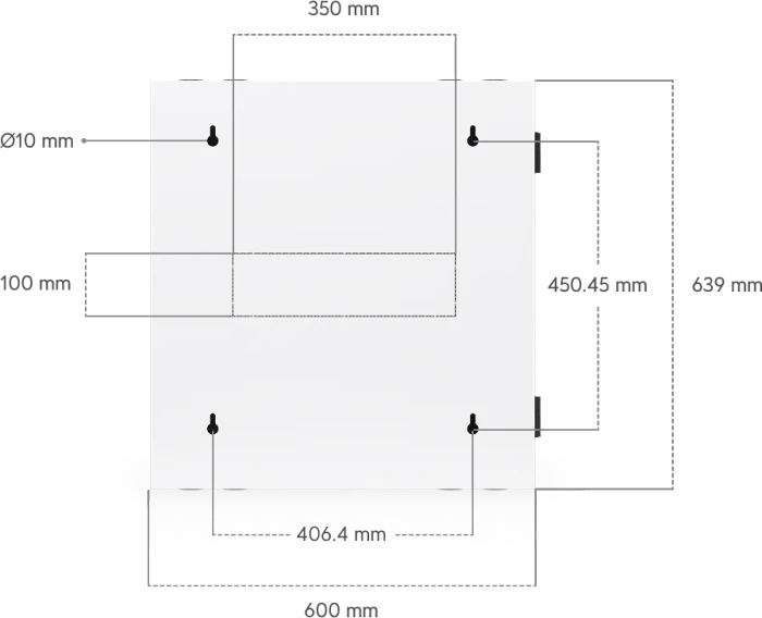 Ubiquiti 12U Rack Cabinet, 19" Wandgehäuse 12HE, Gitternetztür, weiß, 703mm tief