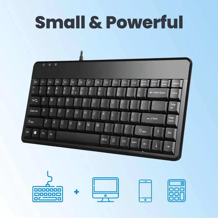 Perixx Periboard-409H mit USB-Hub, schwarz, USB, UK
