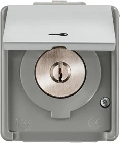 Siemens DELTA fläche IP44 Jalousie-Schlüsselschalter, dunkelgrau/hellgrau