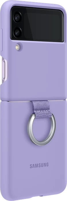 Samsung Silicone Cover with Ring für Galaxy Z Flip 3 5G Lavender