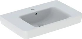 Geberit Renova Plan Waschtisch mit Ablagefläche 75cm, Hahnloch mittig, mit Überlauf, weiß