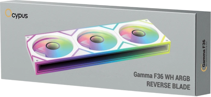 Ocypus Gamma F36 WH ARGB Reverse Blade, weiß, 3x 120mm