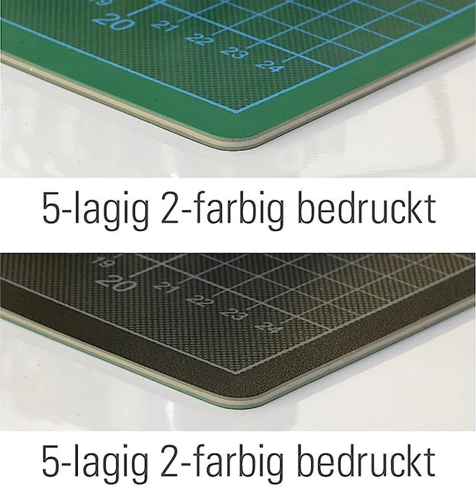 Ecobra Profi-Cutting-Mat selbstheilende Schneidematte 5-lagig, beidseitig bedruckt, A1, schwarz/grün