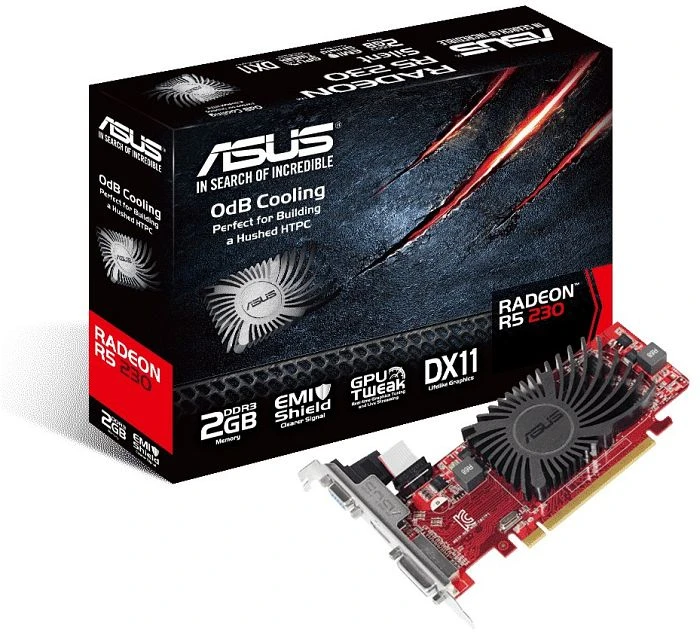 ASUS Radeon R5 230, R5230-SL-2GD3-L, 2GB DDR3, VGA, DVI, HDMI