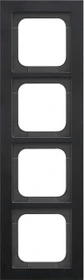 Busch-Jaeger Busch-axcent Abdeckrahmen 4-fach, schwarz matt