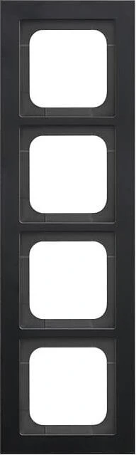Busch-Jaeger Busch-axcent Abdeckrahmen 4-fach, schwarz matt