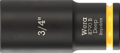 Wera 8790 B Impaktor Deep Außensechskant Steckschlüssel 3/8" zöllig, 3/4"x63mm