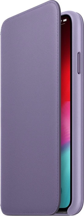 Apple Leder Folio Case für iPhone XS Max flieder