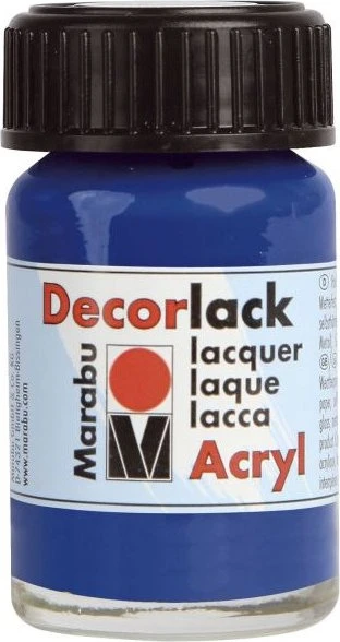 Marabu Decorlack Acryl Acrylfarbe, mittelblau, 15ml