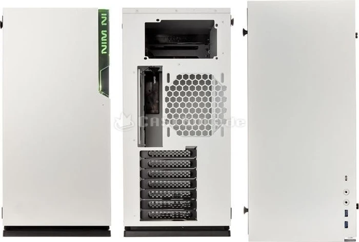 In Win 101C, weiß, Glasfenster