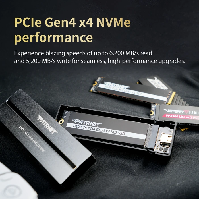 Patriot P400 V4 4TB, M.2 2280 / M-Key / PCIe 4.0 x4, Kühlkörper