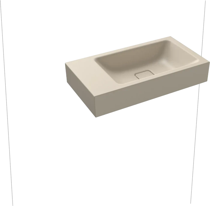 Kaldewei Cono 3073 Wandwaschtisch 55x30x10cm, ohne Hahnloch, warm beige 20