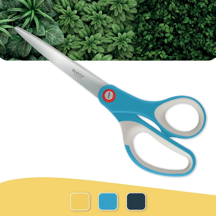 Leitz Cosy Titan Büroschere, Universalschere/Papierschere, Rechtshänder, 205mm, blau/weiß