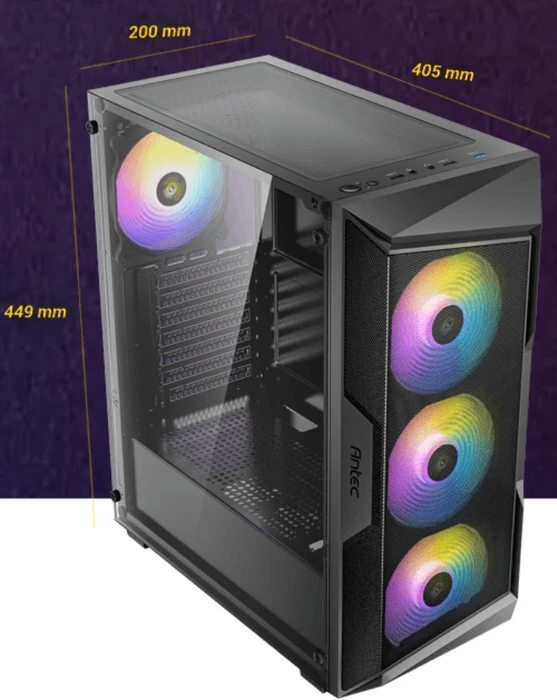 Antec AX61 Elite, schwarz, Glasfenster